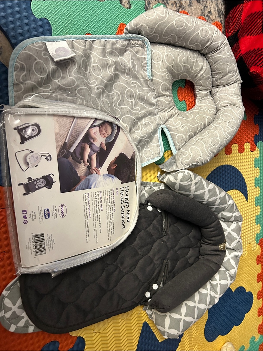 Gray Baby Head Support Pillow - Soft Infant Support
